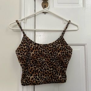 SHEIN Textured Cheetah tank